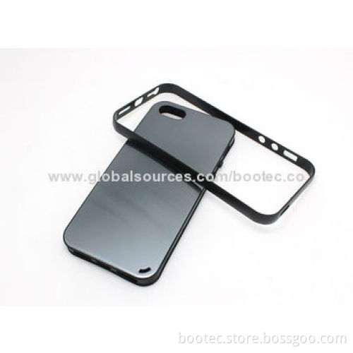 TPU Case for iPhone 5S, Metal Pattern, Fashionable and Elegant